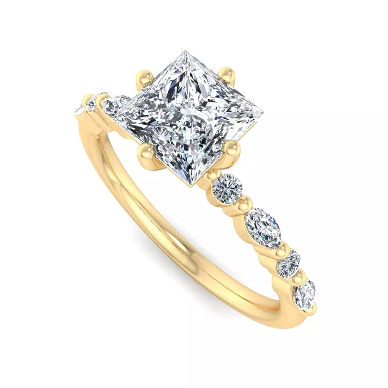 18K Yellow Gold Laila Engagement Ring