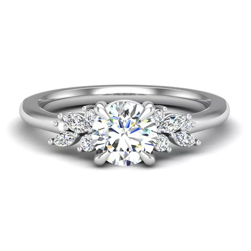 14K White Gold Rachel Engagement Ring