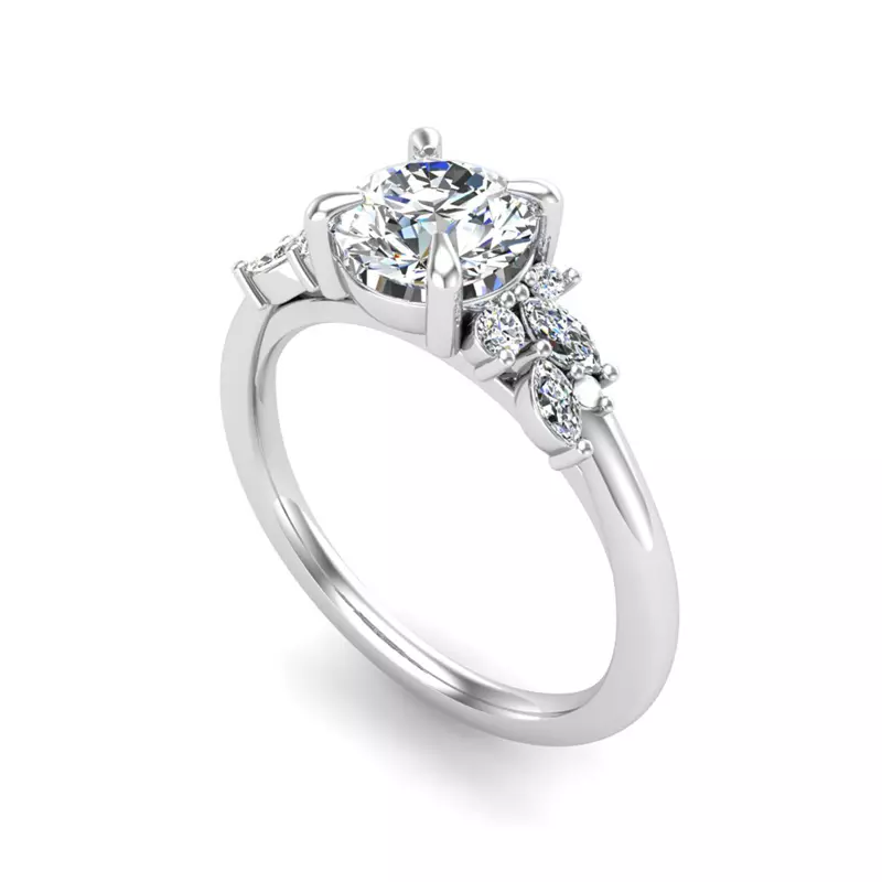 14K White Gold Rachel Engagement Ring
