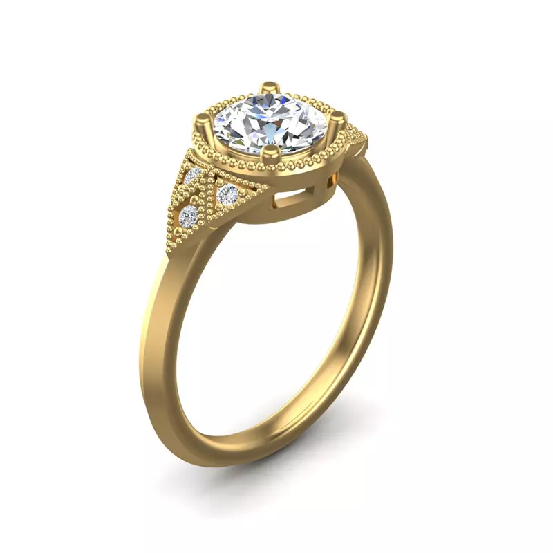 14K Yellow Gold Alexa Engagement Ring