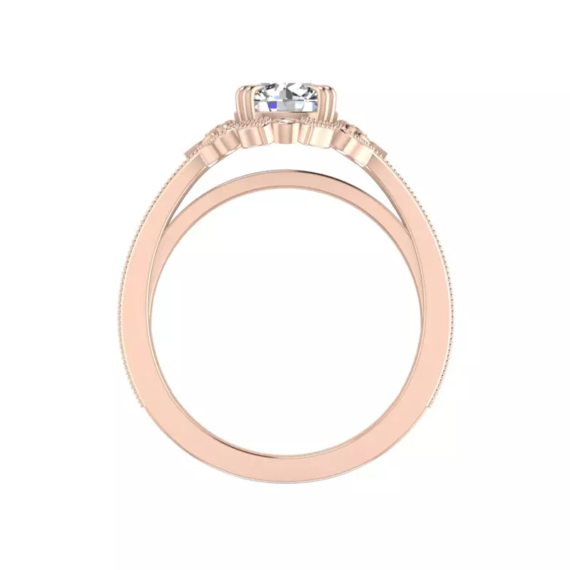 14K Rose Gold Lilly Engagement Ring