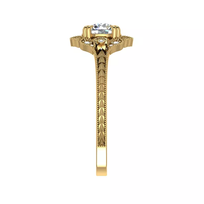 14K Yellow Gold Lilly Engagement Ring