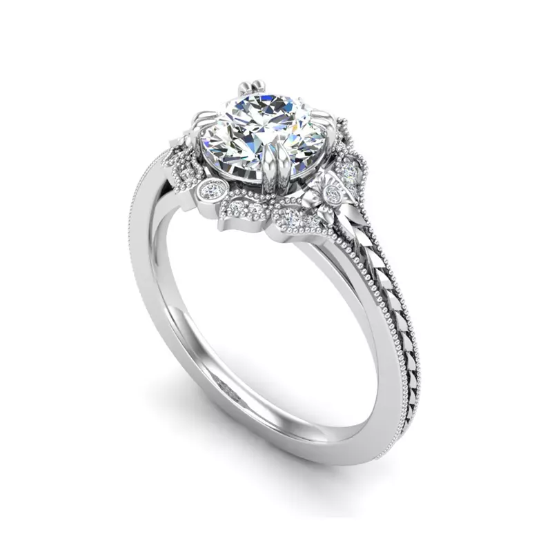 Platinum Lilly Engagement Ring