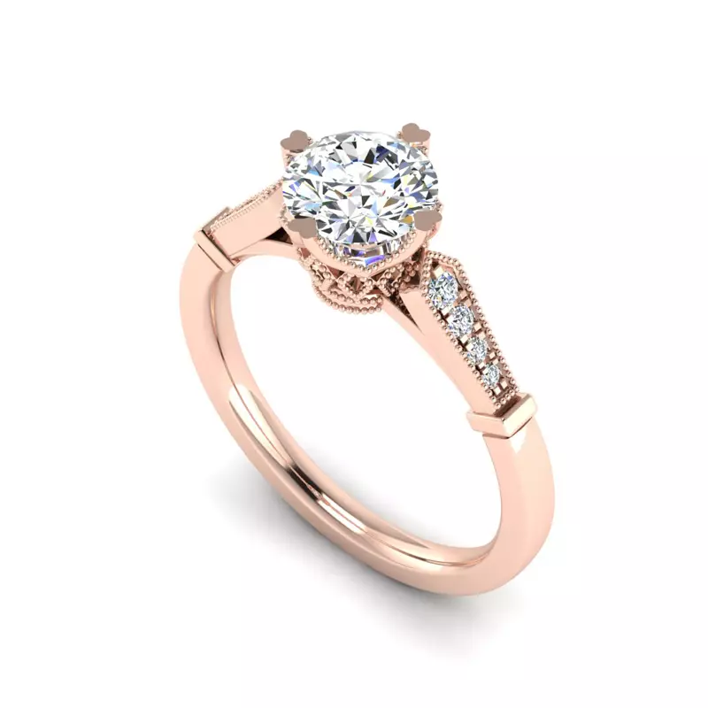 14K Rose Gold Lauren Engagement Ring