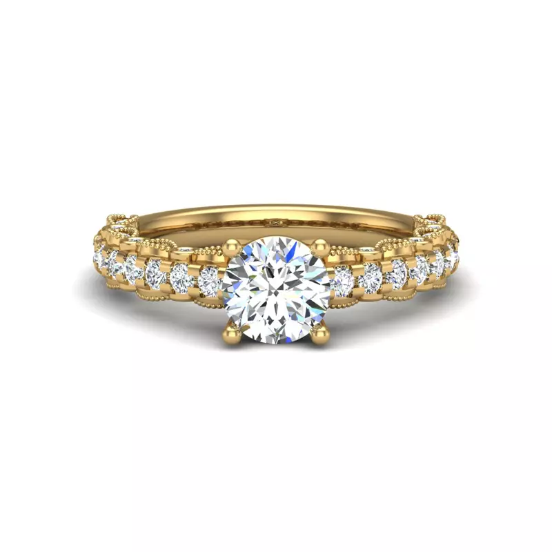 18K Yellow Gold Zuri Engagement Ring