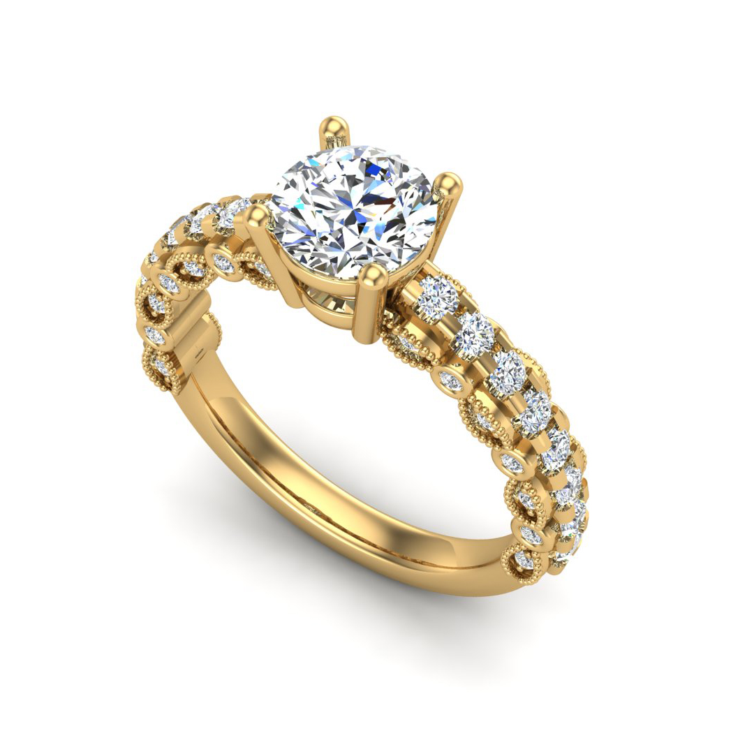 18K Yellow Gold Zuri Engagement Ring