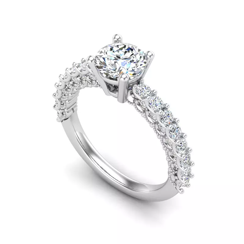 14K White Gold Brooke Engagement Ring