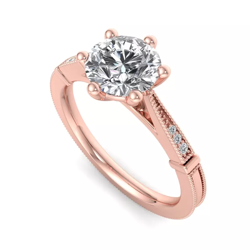 14K Rose Gold Selena Engagement Ring