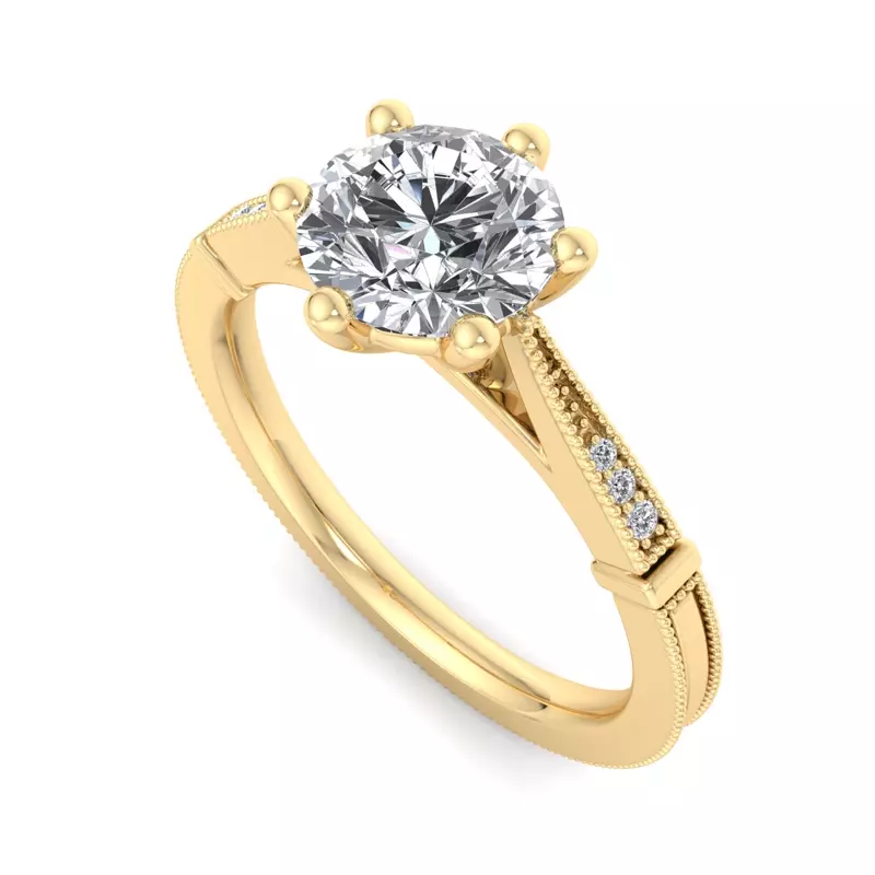 18K Yellow Gold Selena Engagement Ring