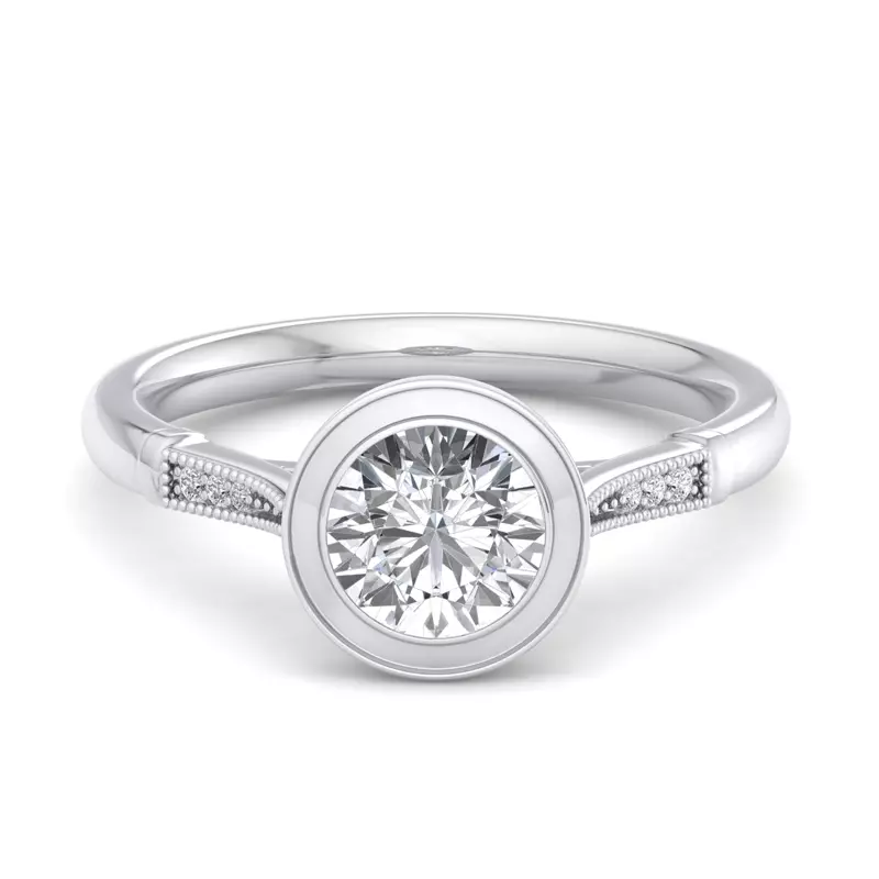 14K White Gold Diana Engagement Ring