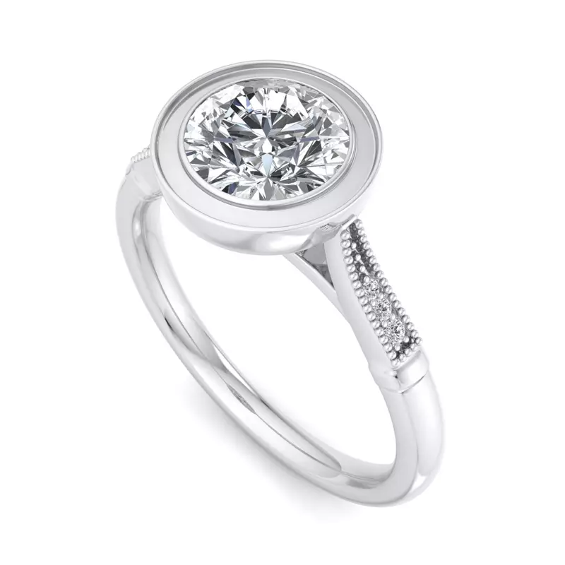 14K White Gold Diana Engagement Ring