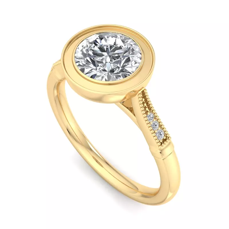 18K Yellow Gold Diana Engagement Ring
