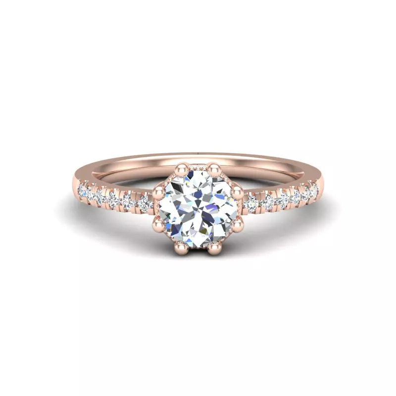 Bellora Pavé Twist Engagement Ring - 14K Yellow Gold