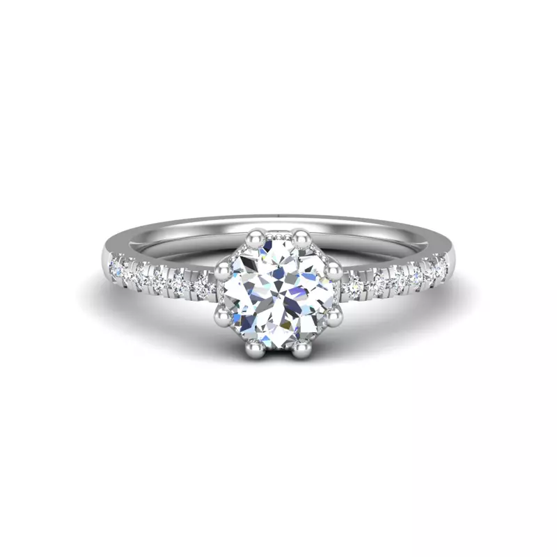 14K White Gold Ana Engagement Ring