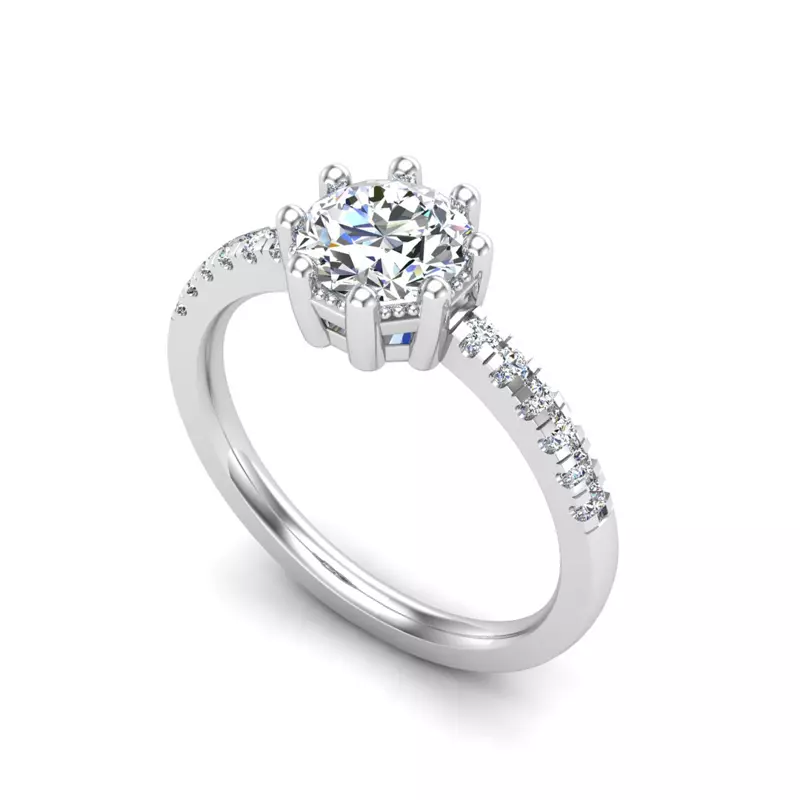14K White Gold Ana Engagement Ring