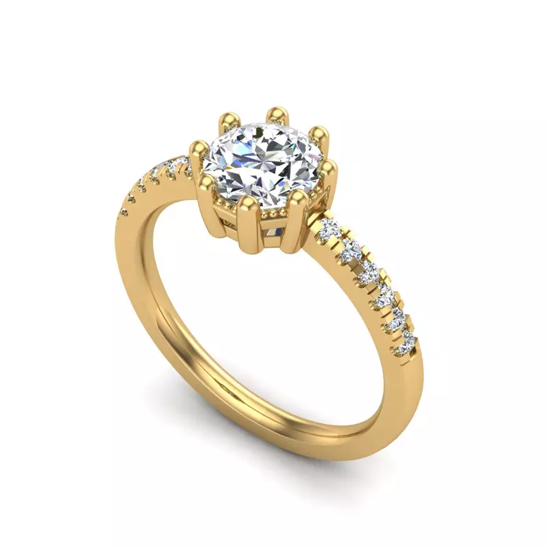 18K Yellow Gold Ana Engagement Ring