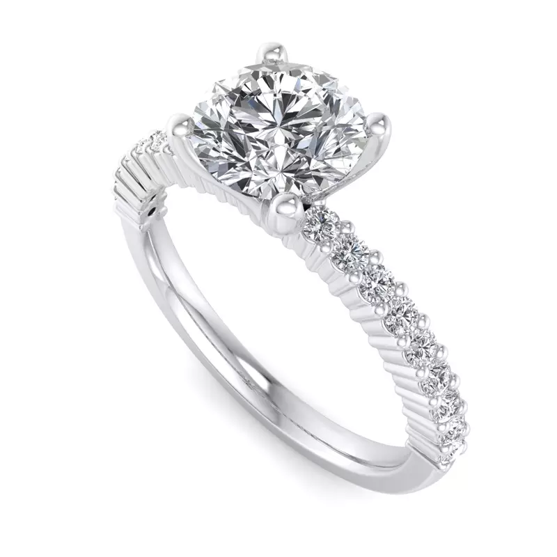 14K White Gold Vera Engagement Ring