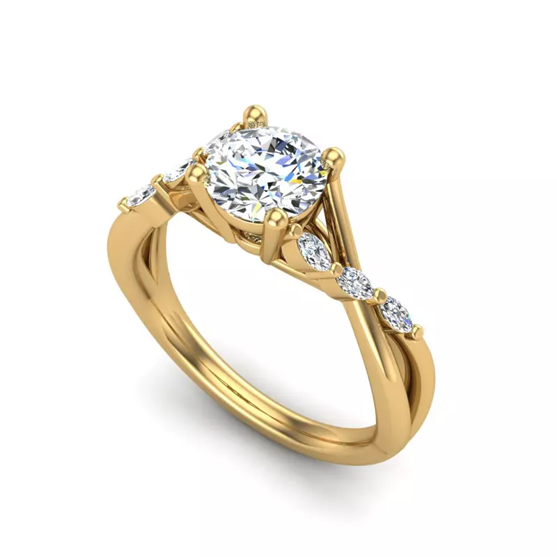 14K Yellow Gold Nyla Engagement Ring
