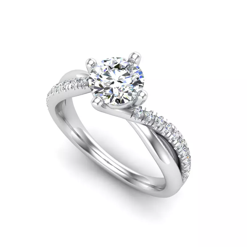 14K White Gold Elaina Engagement Ring