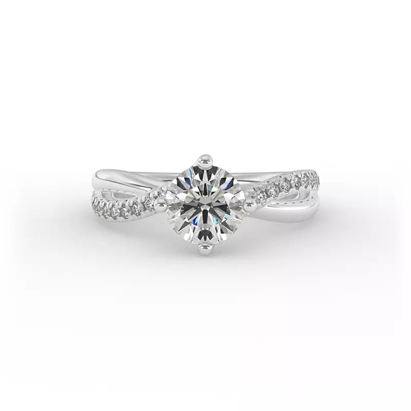 14K White Gold Elaina Engagement Ring