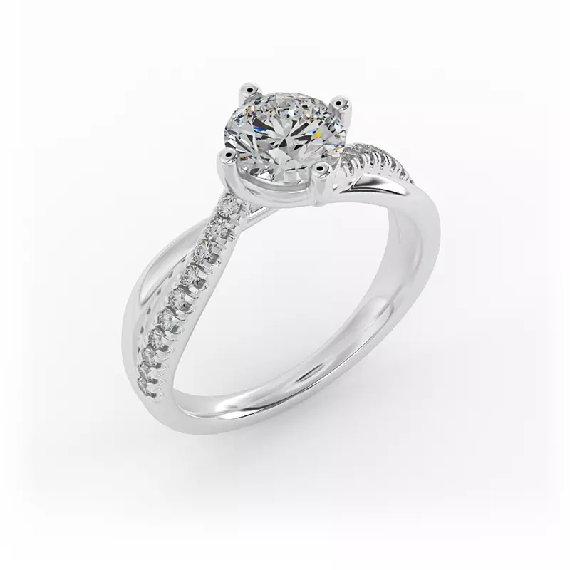 14K White Gold Elaina Engagement Ring