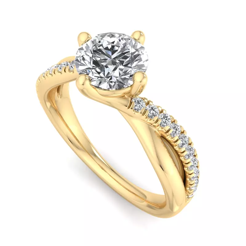 14K Yellow Gold Elaina Engagement Ring