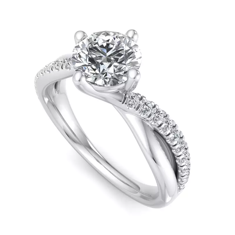 18K White Gold Elaina Engagement Ring