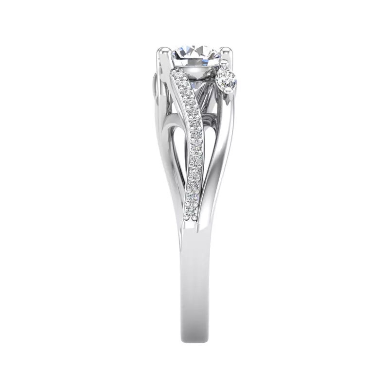 14K White Gold Rebecca Engagement Ring
