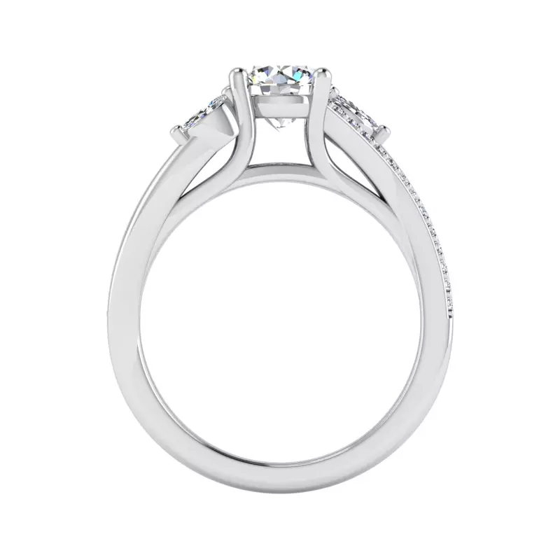 14K White Gold Rebecca Engagement Ring