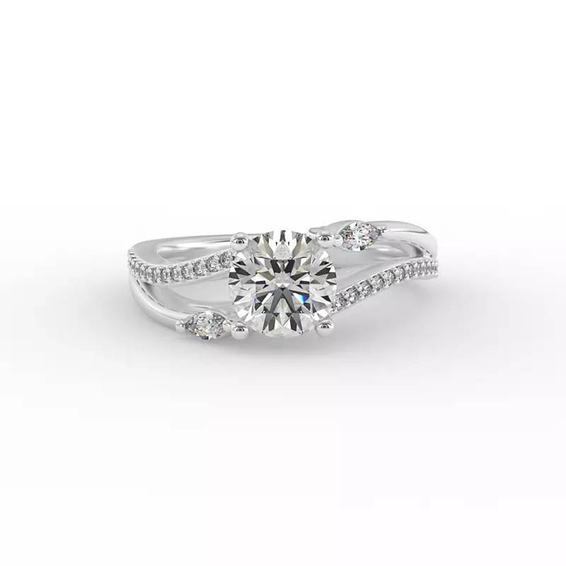 14K White Gold Rebecca Engagement Ring