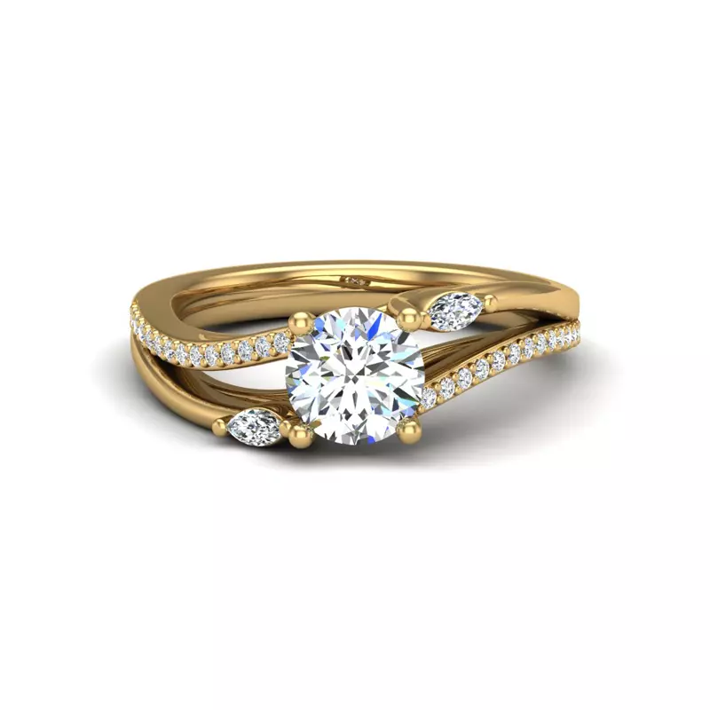 18K Yellow Gold Rebecca Engagement Ring