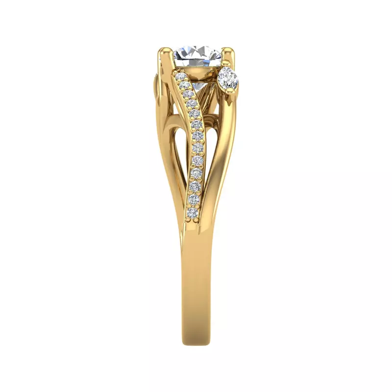 18K Yellow Gold Rebecca Engagement Ring