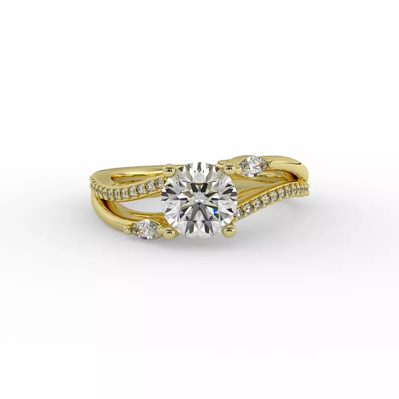 18K Yellow Gold Rebecca Engagement Ring