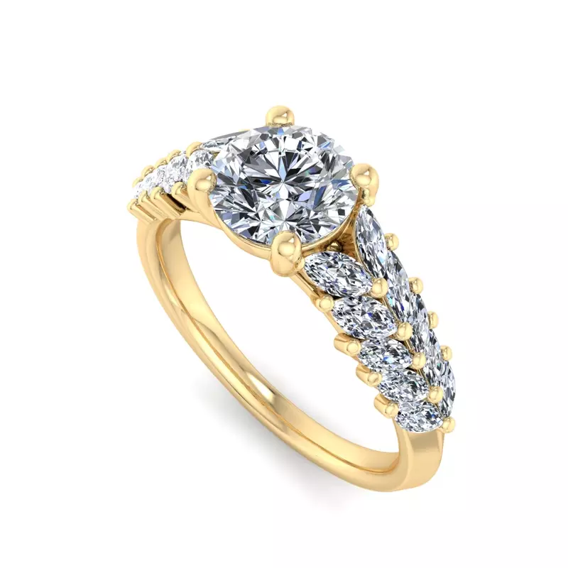 18K Yellow Gold Kali Engagement Ring