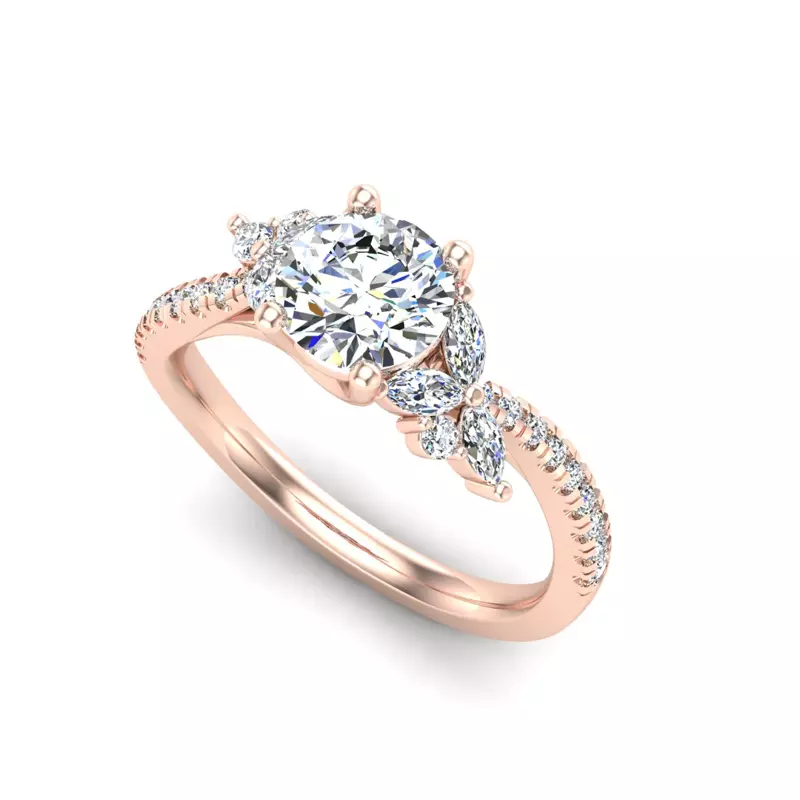 14K Rose Gold Alivia Engagement Ring
