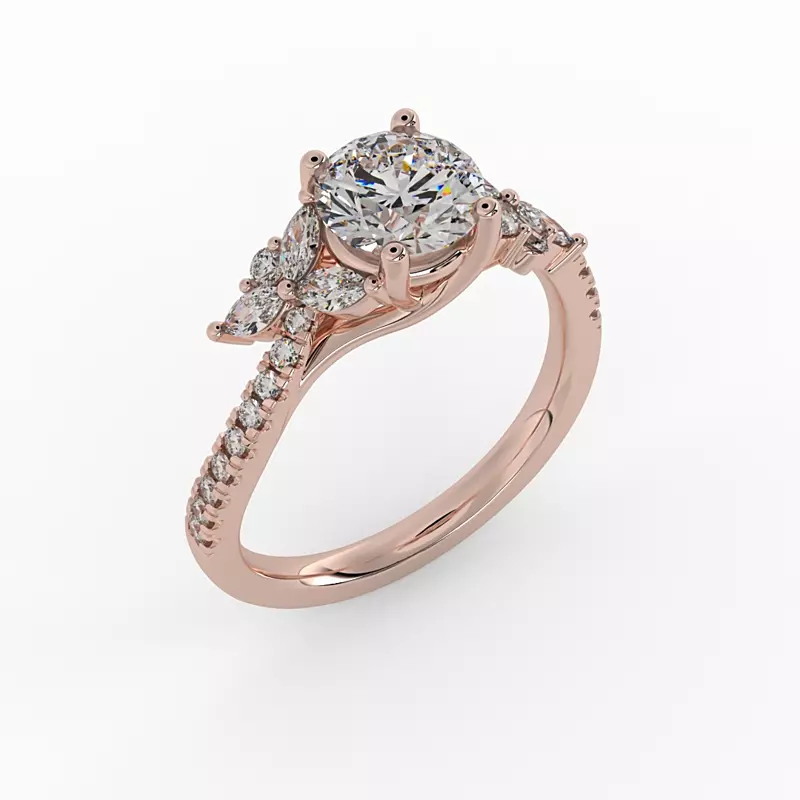14K Rose Gold Alivia Engagement Ring
