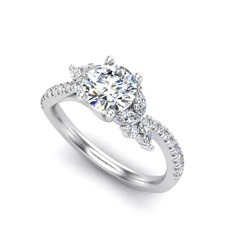 18K White Gold Alivia Engagement Ring