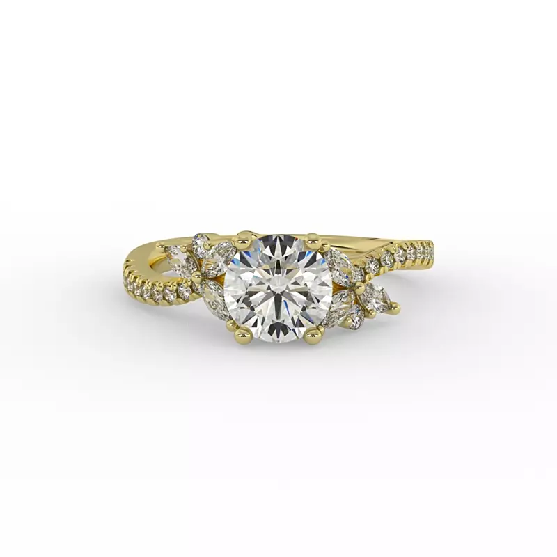 18K Yellow Gold Alivia Engagement Ring