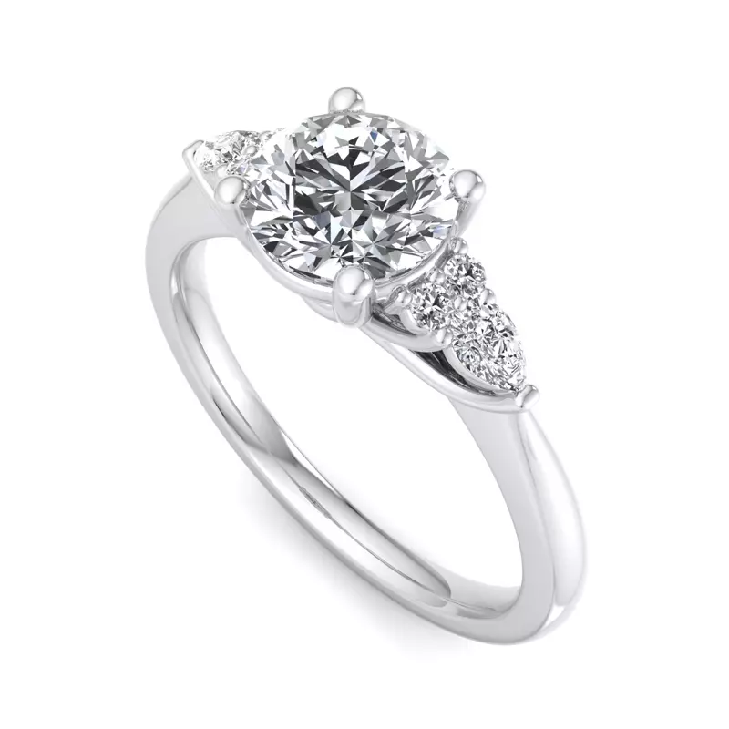 14K White Gold Rowan Engagement Ring