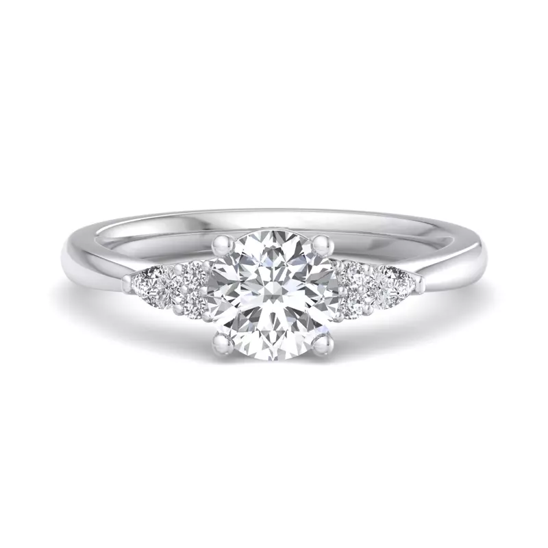 Kyla Pave Engagement Ring - 18K Yellow Gold
