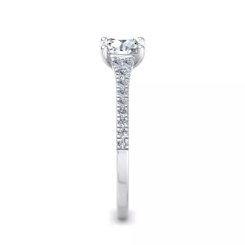 Platinum Camila Split Pave Cathedral Engagement Ring