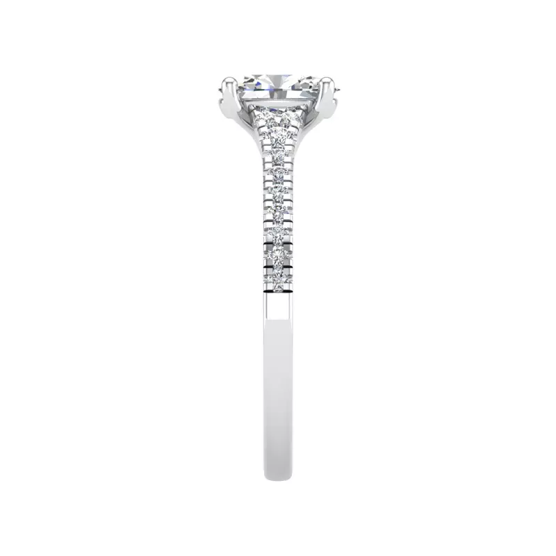 Platinum Camila Split Pave Cathedral Engagement Ring