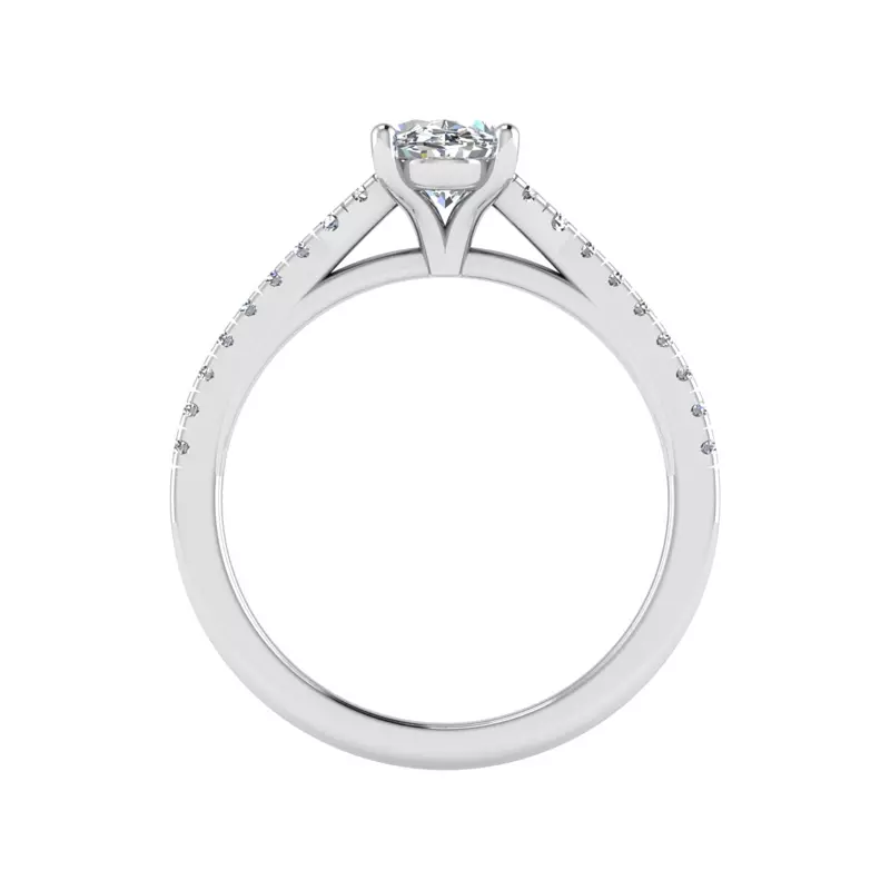 Platinum Camila Split Pave Cathedral Engagement Ring
