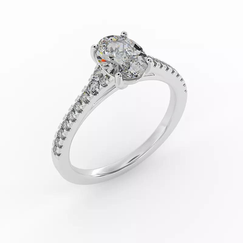 Platinum Camila Split Pave Cathedral Engagement Ring