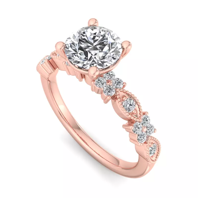 14K Rose Gold Evangeline Engagement Ring