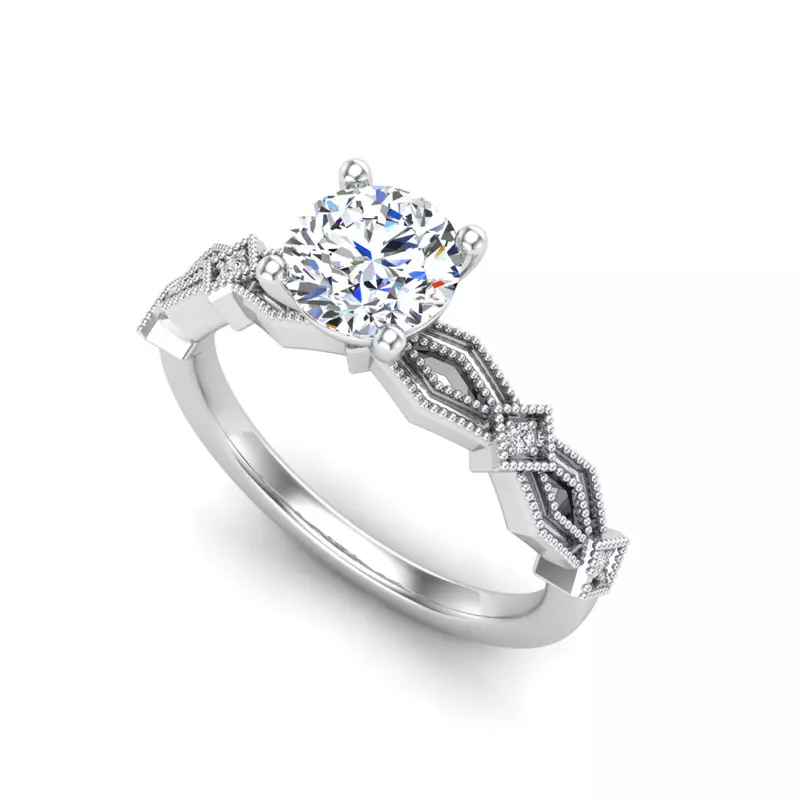 14K White Gold Camille Engagement Ring
