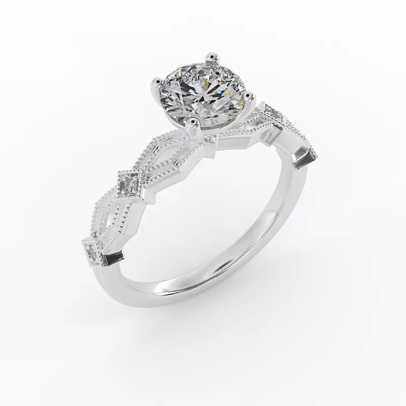 14K White Gold Camille Engagement Ring
