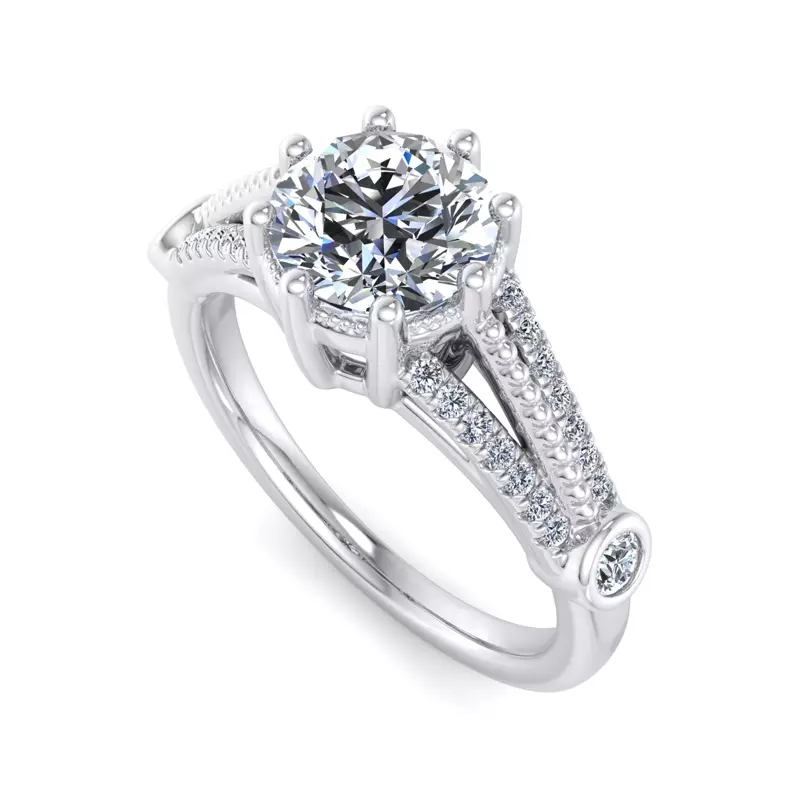 18K White Gold Catherine Engagement Ring