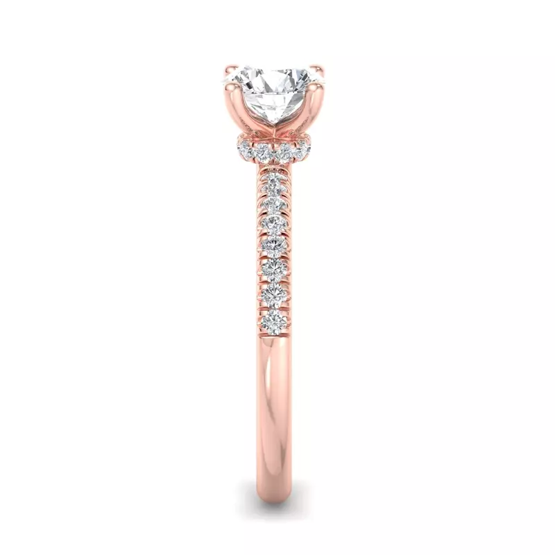 14K Rose Gold Charlotte Hidden Halo Engagement Ring