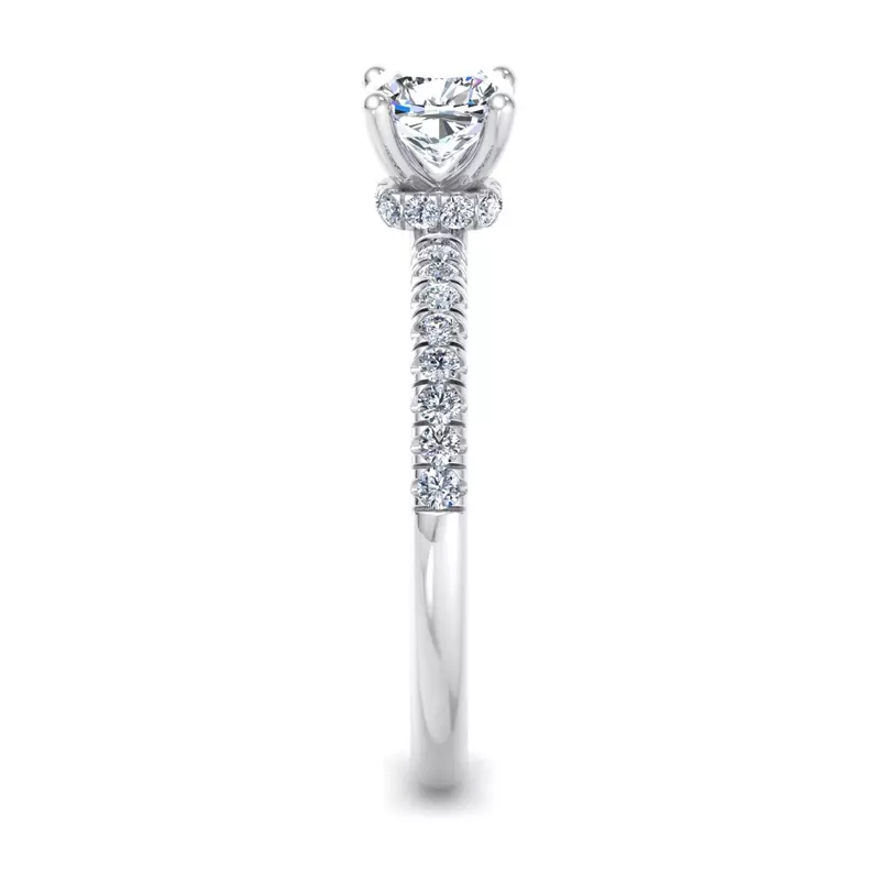 18K White Gold Charlotte Hidden Halo Engagement Ring